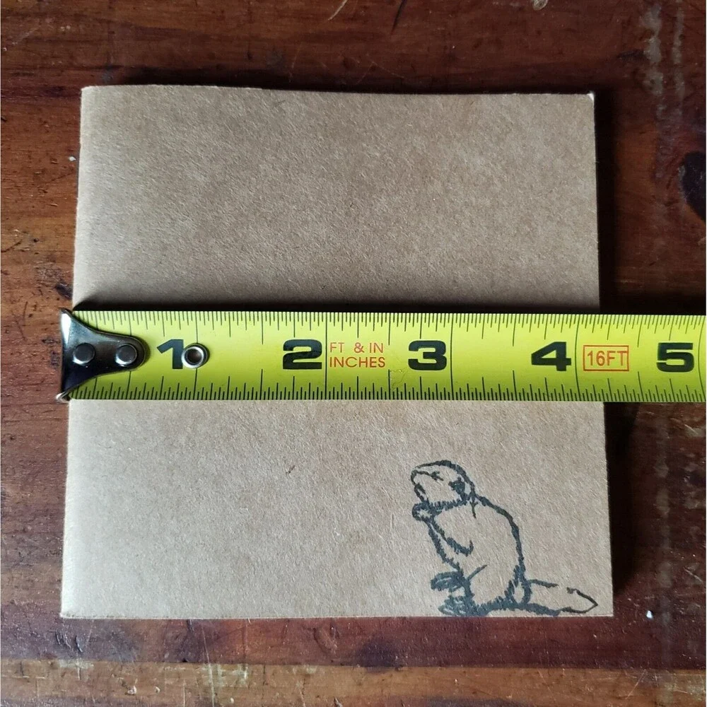 Beaver Stamped Blank Notebook Diary Journal Idea Pad - 4.25 x 4.25